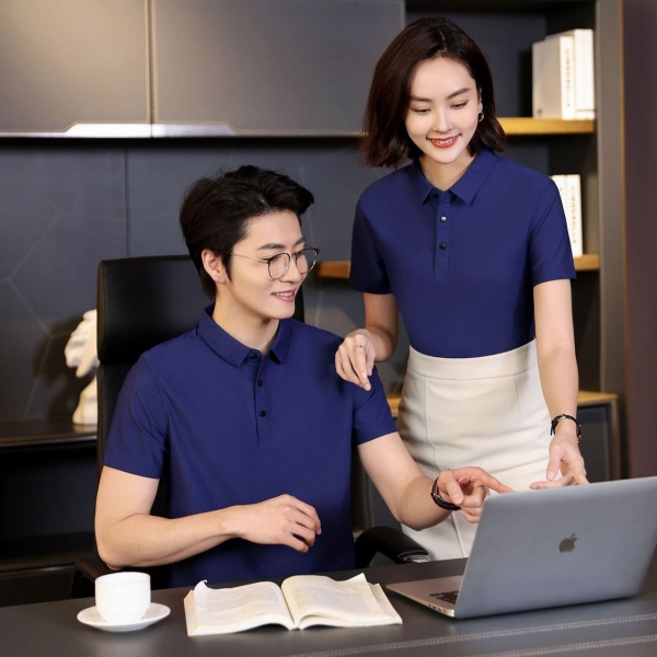 耐磨四面弹力男装polo衫团体服定制高级感印logo商务翻领广告衫夏