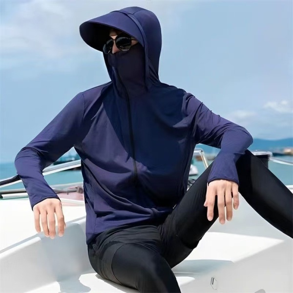 夏季速干冰丝防晒衣男防紫外线薄款透气防晒服户外骑行钓鱼外套