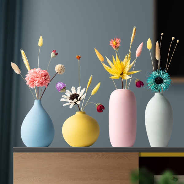 花瓶陶瓷客厅电视柜插花北欧房间家居摆件创意玄关干花酒柜装饰品