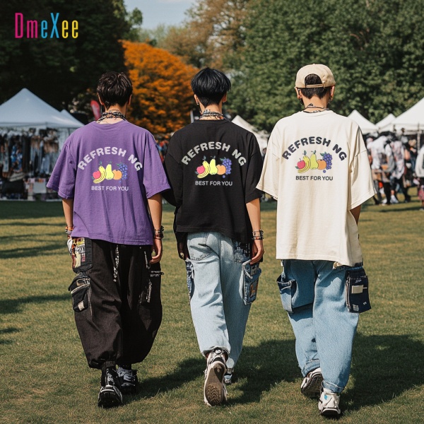 夏季重磅纯棉t恤男潮牌圆领休闲上衣男短袖韩版潮流男装服装批发