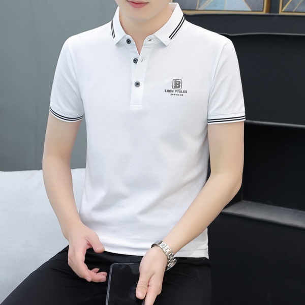 厂家代发夏季男装丝光棉polo衫时尚刺绣短袖男t恤新款男士polo衫