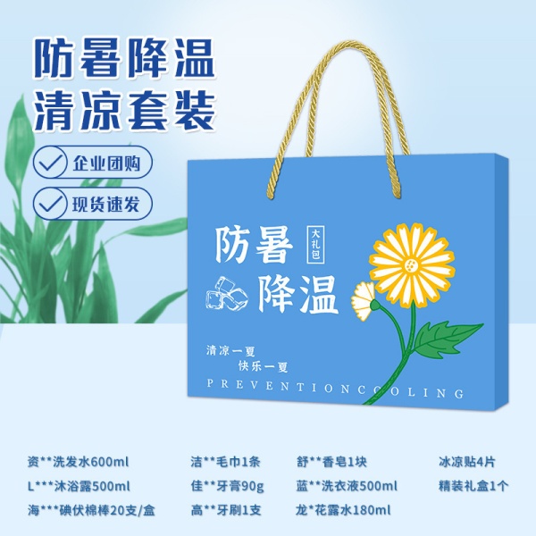 企业夏季商务员工福利高温慰问礼盒劳保用品防暑降温套装劳动节