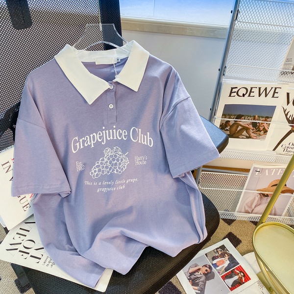 学院风时尚2025韩版短袖新款T恤女夏季宽松显瘦减潮流上衣女装