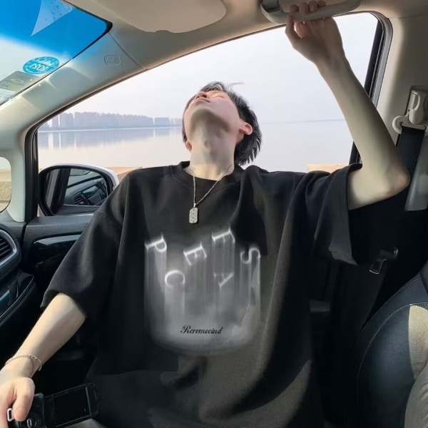 欧美高街短袖t恤男夏季新款嘻哈痞帅美式宽松半袖休闲体恤男装潮