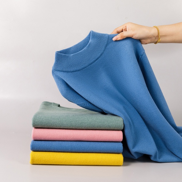 新款2024秋季通勤男毛衫套头长袖时尚都市半高领男式针织衫