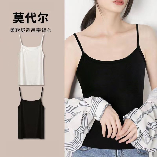 夏季莫代尔吊带背心女内搭女士薄款纯色打底背心舒适百搭无袖上衣