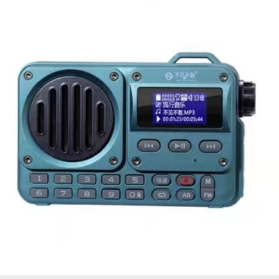 不见不散BV800无线蓝牙音箱 可插卡便携式收音机中文歌词显示复读