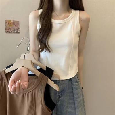 大码纯色鱼骨吊带背心女内搭夏季显瘦外穿打底衫无袖上衣