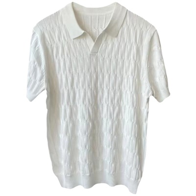 夏季男士针织短袖Polo衫韩版修身纯色冰丝休闲翻领半袖T恤打底衫