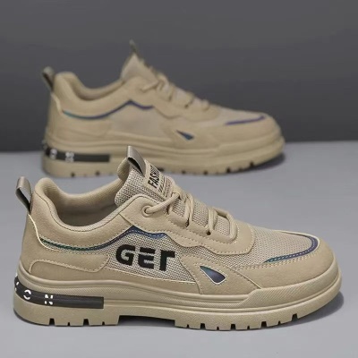 夏季男鞋2025新款透气网面休闲鞋潮流百搭爆款防滑耐磨运动鞋