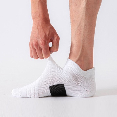 大码加厚短袜诸暨毛圈袜黑白色毛巾底透气篮球袜运动袜子男士批发