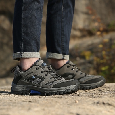 秋冬男士低帮防滑户外登山鞋跨境大码休闲健步鞋透气旅游鞋徒步鞋