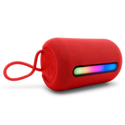 2024新款布艺无线蓝牙音箱户外便携式超重低音炮带RGB拾音灯音响