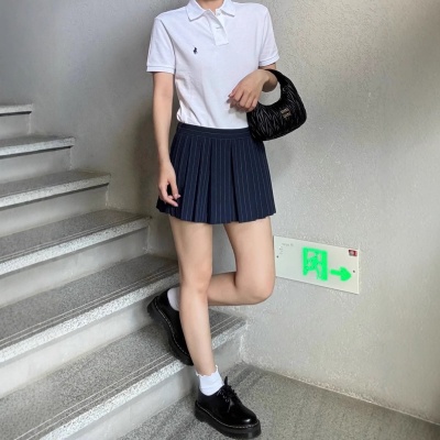 新款2025夏季经典小马标刺绣logo简约休闲男女情侣同款短袖polo衫