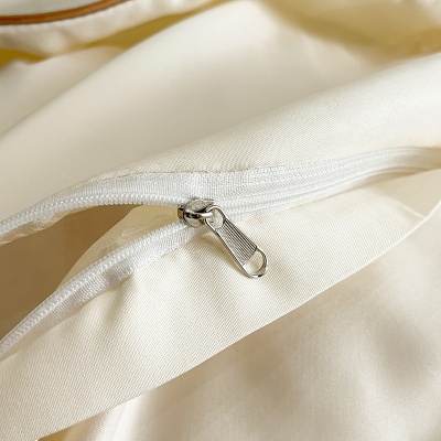 夏季提花水洗天丝四件套蝴蝶结冰丝裸睡丝滑被套高级感床品三件套