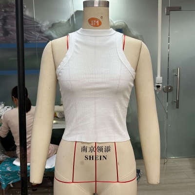 欧美个性性感健身坑条上衣夏季新款辣妹露脐短款修身小背心SU3237