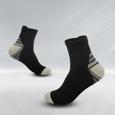 户外运动短袜亚马逊压缩袜子足底筋膜弹力压缩男女压力袜厂家直销