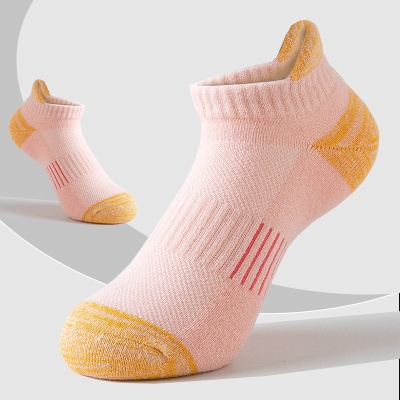 亚马逊短筒加厚羽毛球运动袜毛巾底透气跑步专业户外女袜子批发