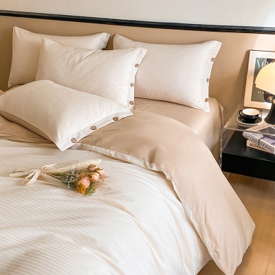 A类60支新疆长绒棉四件套高级感纯棉被套床单三件套感床上用品