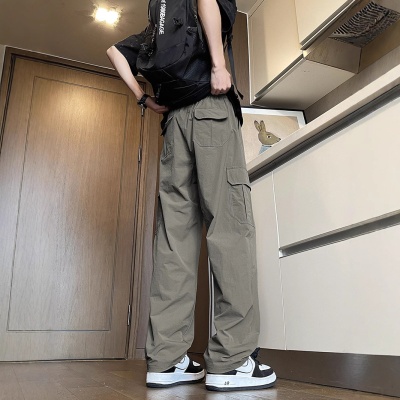 高个子加长版男士工装裤夏季薄款速干透气高腰弹力直筒休闲裤2518