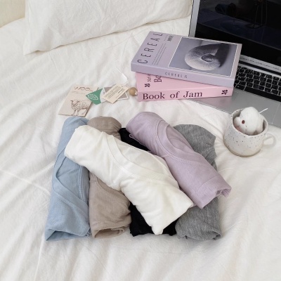 现货天丝醋酸莱赛尔绵羊毛打底衫夏季薄款圆领空调防晒罩衫