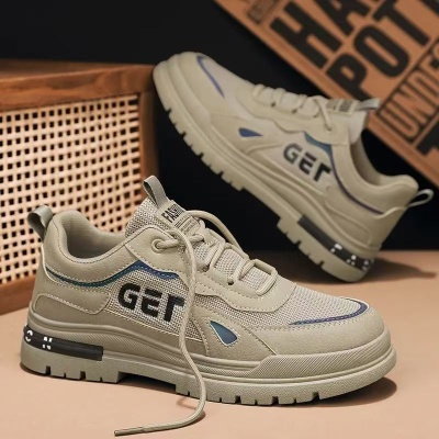 夏季男鞋2025新款透气网面休闲鞋潮流百搭爆款防滑耐磨运动鞋