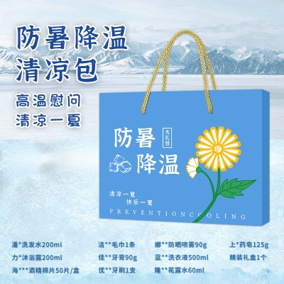 企业夏季商务员工福利高温慰问礼盒劳保用品防暑降温套装劳动节