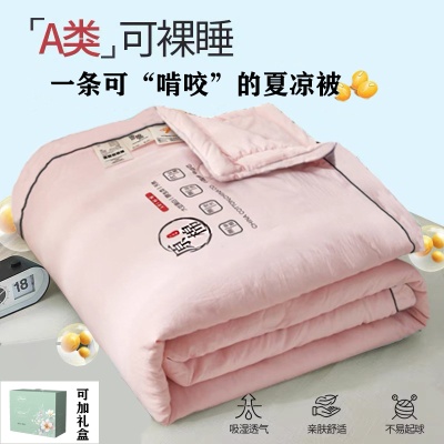 原棉大豆a类夏被空调被薄款单双人夏凉被批发夏天被子被芯礼品