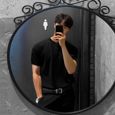 MYQ男装短袖T恤韩版潮流夏季薄款修身半袖上衣冰丝针织打底衫