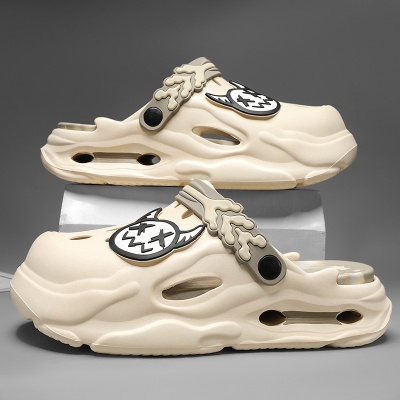 运动凉鞋男夏季外穿防滑防臭厚底包头两穿漂流涉水洞洞沙滩凉拖鞋