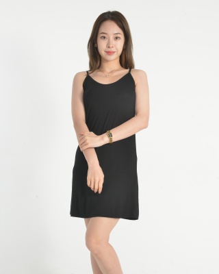 2025夏季莫代尔打底背心裙内搭衬裙中长款宽松无袖吊带裙一件代发