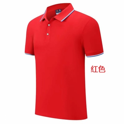 精梳赛络纺棉广告衫T恤男工厂夏翻领短袖印花POLO衫工作服体恤衫