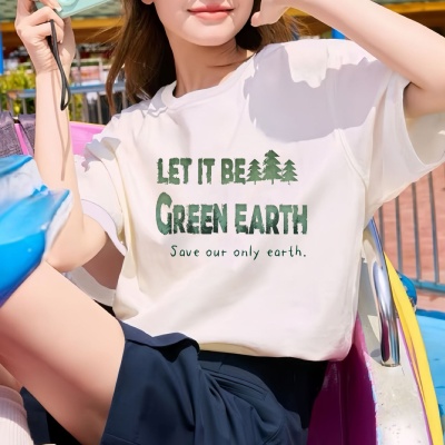 夏季短袖t恤女纯棉2025新款宽松百搭休闲白色半袖上衣时尚女装T恤