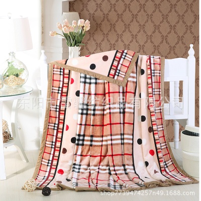 外贸印花法兰绒毛毯定 制双面加厚珊瑚绒空调被盖毯礼品毯子批发