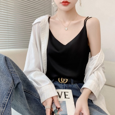 2025夏季大码美背吊带女薄款外穿背心女装内搭性感吊带上衣服饰夏
