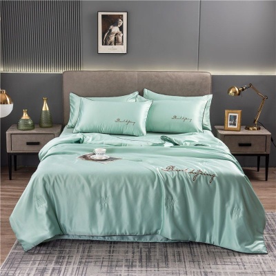 水洗夏被四件套夏季夏凉被空调被夏天可机洗床上用品三件套亚马逊