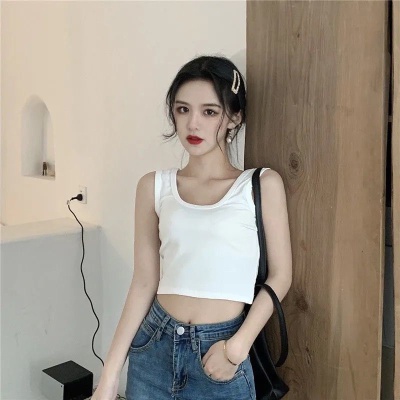 一件代发新款夏季短款露脐背心女内搭外穿打底辣妹吊带衣服女批发