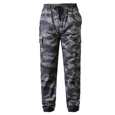 男工作裤加裆夏季薄款耐磨宽松束脚工作服裤子透气弹力多兜工装裤