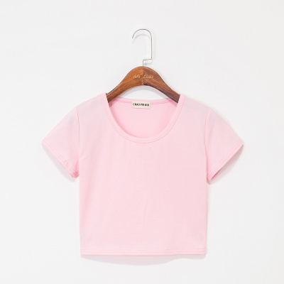 露脐短袖t恤女夏韩版紧修身漏肚脐打底衫泫雅风短款小衫高腰上衣