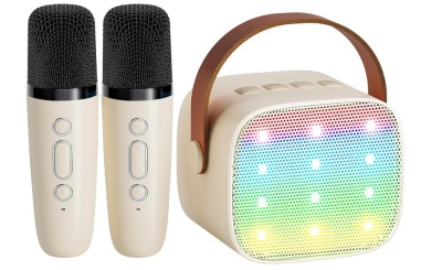 K1/P2带彩灯K歌宝专业无线儿童音响手持便携式麦克风一体蓝牙音箱