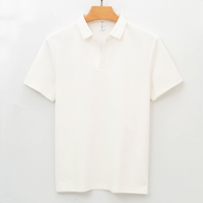 高端海鸥领运动无痕polo衫男t恤抗菌透气速干翻领短袖免烫polo衫