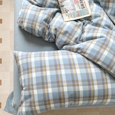 定制色织水洗棉纯棉四件套全棉床上用品床单被罩厂家直销被子