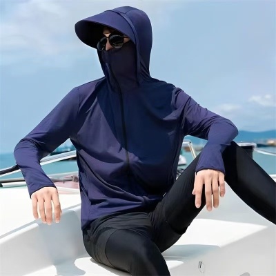 夏季速干冰丝防晒衣男防紫外线薄款透气防晒服户外骑行钓鱼外套