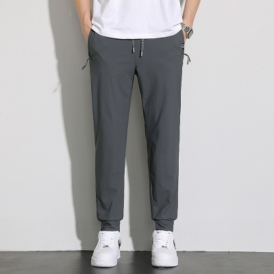 冰丝裤子男士2025新款夏季薄款潮流直筒夏天速干运动休闲长裤
