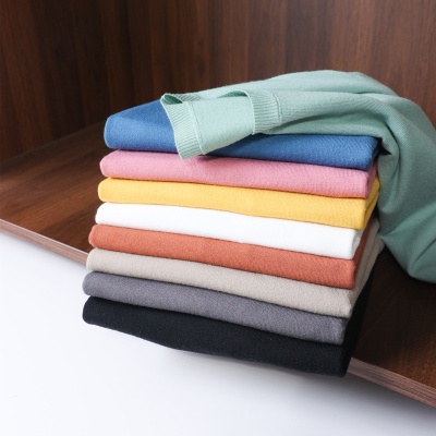 春秋新款针织衫男短袖圆领套头薄款针织衫半袖休闲莫代尔毛衣衫