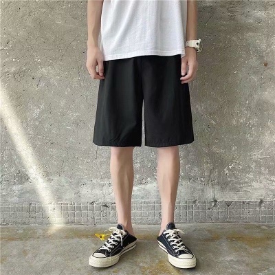 华夫格休闲套装男士夏季青少年大码男装运动短袖短裤搭配一套T恤