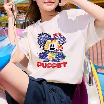 夏季短袖t恤女纯棉2025新款宽松百搭休闲白色半袖上衣时尚女装T恤