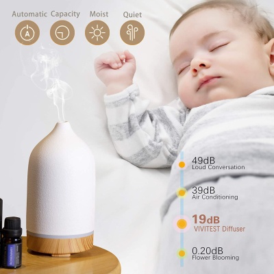 100ML陶瓷香薰机超声波香氛机静音香薰加湿器aroma diffuser