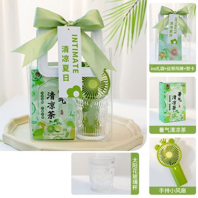 高温慰问礼包员工福利夏日福利送清凉风扇大礼包防暑降温用品套装