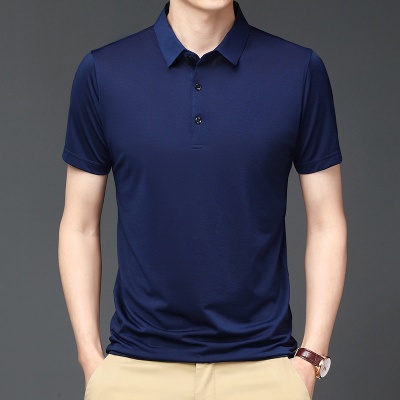 弹力无痕冰丝polo衫男装短袖T夏薄款商务休闲男士翻领短袖t恤半袖